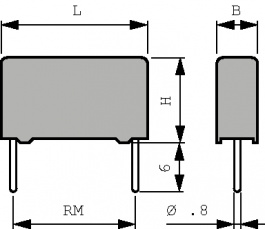 B32652-A223-J, Capacitor, radial,&nbsp;&nbsp;22 nF, ±5%, TDK-Epcos