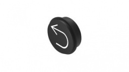 09-0S12.6051B, Pushbutton Cap, Round, Black, EAO