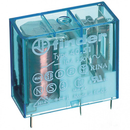 40.51.9.024.0000, PCB power relay 24 VDC 650 mW, FINDER