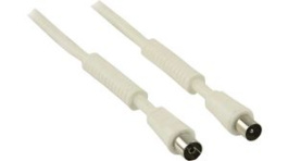 CSGP40020WT50, Coax Cable 120dB Coax Male - Coax Female 5m White, Nedis (HQ)