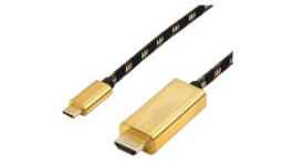 11.04.5847, Video Cable, HDMI Plug - USB-C Plug, 3840 x 2160, 2m, Roline