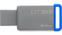 DT50/64GB, USB-Stick DataTraveler 50 64 GB grey / blue, Kingston