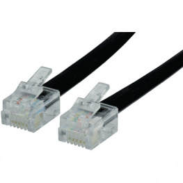VTP90300B100, Telephone cable, RJ12 (6P6C) 10 m Black, Valueline