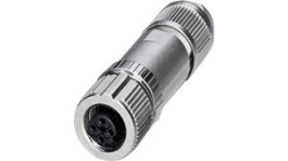 1424683, M12 PROFINET CAT5 Straight Cable Socket, 4 Poles, D-Coded, Push-In, Phoenix Contact