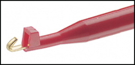 KLEPS 2 RED, Clamp-type test probe diam. 2 mm red, SKS Kontakttechnik