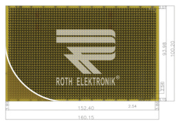 RE200-LF, Laboratory card FR4 epoxy heat tin-plated, Roth Elektronik