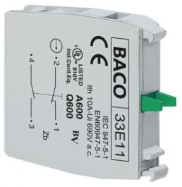 33E11, Switch Contact, BACO diam.22, Baco
