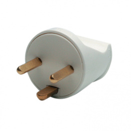 120420, Plug straight, EDB white DK, -