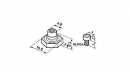 AT4041M, Splashproof Boot Black, NKK Switches (NIKKAI, Nihon)