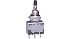 MB2511S4W01, Переключатель: кнопочный; Пол: 2; SPDT; 3A/125ВAC; ON-(ON); 1ГОм, NKK Switches (NIKKAI, Nihon)