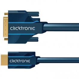 70341, Кабель HDMI - DVI, штекер – штекер 2 m, Clicktronic