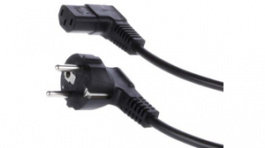 LT-322 H05VV-F3*0,75BLK 2M, Mains lead cl.I 10A ang.bl, LIAN DUNG