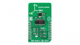 MIKROE-3197, 3D Hall 5 Click Magnetic Sensor Module 3.3V, MikroElektronika
