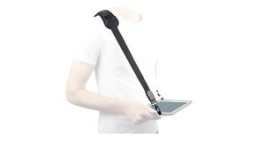 01027, Shoulder Strap with 2 Attachment Points and Security Tear, Black, Mobilis