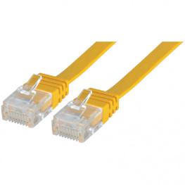 PB-FLUTP6-15-G, Соединительный кабель, плоский RJ45 Cat.6 U/UTP 15 m желтый, Maxxtro