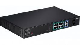 TPE-3012L, 12-Port PoE+ Switch, 8x 10/100/1000 PoE+, 2x 10/100/1000 RJ-45 2x SFP 8, Trendnet