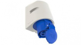 113-6V, CEE Socket 3P 4mm² 16A IP44 230V Blue/White, PC Electric