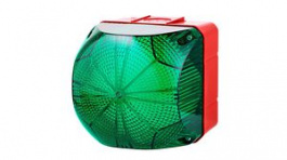 874166313, LED Signal Beacon, Continuous/Flashing, Green, 240VAC, Wall Mount, QDS, Auer