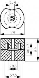 B65686-A-R27 [2 шт], Комплект сердечника PM 74/59 N27 уп-ку=2 ST, TDK-Epcos