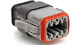 AT06-08SA-SRGRY, Crimp Housing, Receptacle, 2 Rows, 8 Poles ,Keying Option A, Grey, Amphenol