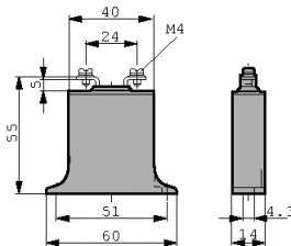 B72232-B 751-K 1, Металлооксидный блочный варистор 1.06 kV, TDK-Epcos