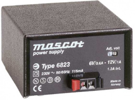 6823061201, 6823 AC/DC PSU 6-12V 1A 3630-, Mascot