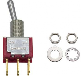 RND 210-00443, Miniature Toggle Switch, On-None-On, PC Thru-hole, RND Components