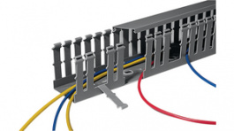 HTWD-HF-80X40-PC/ABS-GY, Slotted Wiring Duct PC 2 m 80 mm 40 mm Grey, HellermannTyton