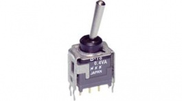 B18AB, Subminiature Toggle Switch (ON)-OFF-(ON) 1CO IP65, NKK Switches (NIKKAI, Nihon)