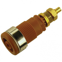SEB 2600 G M4 BRAUN / BROWN, Safety socket diam. 4 mm Brown CAT III, SKS Kontakttechnik