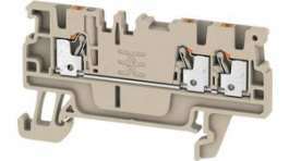 1552740000, feed thru terminal, push-in, 3 poles, 17.5a, 1.5mm2, beige, Weidmuller