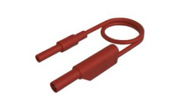 MAL S WS-B 50/2,5 RED, Test Lead, Plug, 4 mm - Socket, 4 mm, Red, Nickel-Plated Brass, 500mm, Hirschmann