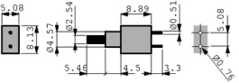 6B52-PCAE, Subminiature Pushbutton Switch, Eledis