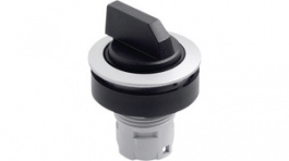 RRJSTA, Selector Head, Round, Black / Silver, 28 mm, 40°, Momentary, Schlegel Elektrokontakt