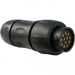 UTS1JC1412S, Cable Socket Trim Trio UTS Poles=12 Female Housing size14, Souriau Esterline Sunbank