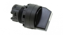 YW1S-21, Selector Switch Actuator, 2 Positions, Plastic, Black, Spring Return from Right, IDEC