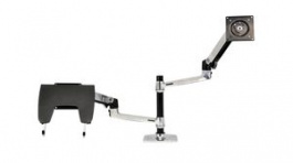 45-248-026, Desk Mount Dual Monitor Arm, 24", 100x100/75x75, 18.1kg, Black / Silver, Ergotron