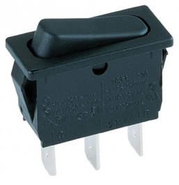 1833.3302, ROCKER; SPDT; Положения:2; ON-ON; 10A/250ВAC; черный; IP40; 100мОм, Marquardt
