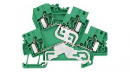 8671050000, PE Terminal, 800V, 4 Poles, 4mm\x1a, Tension Clamp, Green / Yellow, Weidmuller