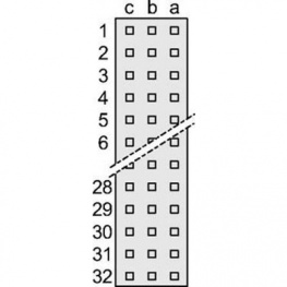 69001-821 [64 шт], Male Connector 64 P. 4, c, Schroff