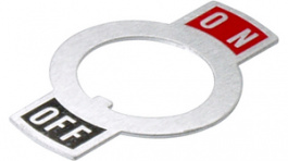 AT214, ON-OFF Plate Red / Black, NKK Switches (NIKKAI, Nihon)
