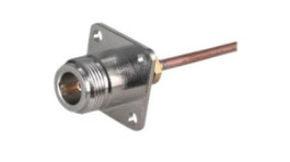 25 N-50-3-9/133 NE, RF Connector, N-Type, Brass, Socket, Straight, 50Ohm, Solder Terminal, Huber+Suhner