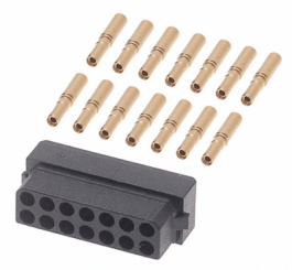 M80-8881405, Socket, dual-row, straight 2x7P, Harwin