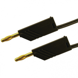 MLN 25/2.5 AU SCHWARZ / BLACK, Test lead diam. 4 mm Black 25 cm 2.5 mm2 CAT I, SKS Kontakttechnik