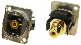 CP30232M, XLR Feedthrough RCA Connector 2 FT Cable yellow, Cliff