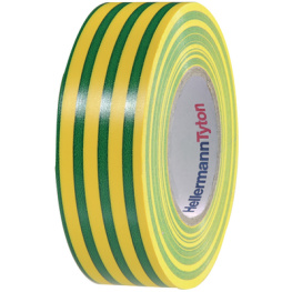 HTAPE-FLEX15-19X25, Изоляционные ленты ПВХ HelaTape Flex 15 желто-зеленый 19 mmx25 m, HellermannTyton