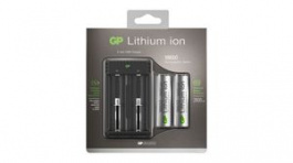 205002, 1-Slot USB Charger with 2 Li-Ion Batteries 3.35Ah, GP Batteries