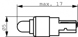 5110 02 2812 EB, СИД-сигнальная лампа W2x4.6d 28 VDC, Taunuslicht