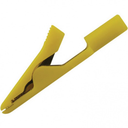 MA 1 S YELLOW, Crocodile clip diam. 2 mm yellow, SKS Kontakttechnik