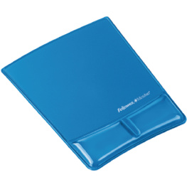 9182201, Health-V wrist rest with Crystals mouse pad blue, Fellowes